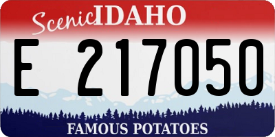 ID license plate E217050