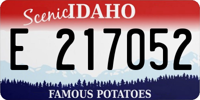 ID license plate E217052