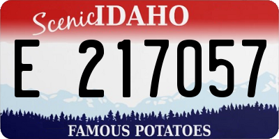 ID license plate E217057