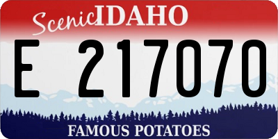 ID license plate E217070