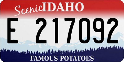 ID license plate E217092