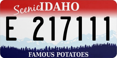 ID license plate E217111