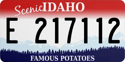 ID license plate E217112