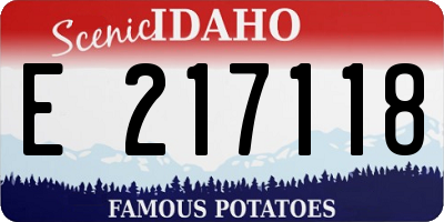 ID license plate E217118