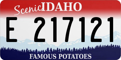 ID license plate E217121