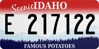 ID license plate E217122