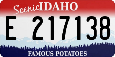 ID license plate E217138