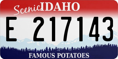 ID license plate E217143