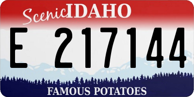 ID license plate E217144