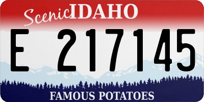 ID license plate E217145