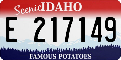 ID license plate E217149