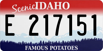 ID license plate E217151