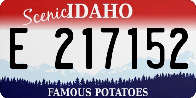 ID license plate E217152