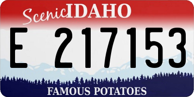 ID license plate E217153