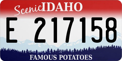ID license plate E217158