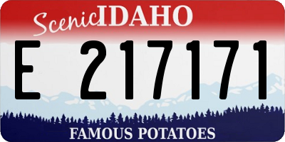 ID license plate E217171