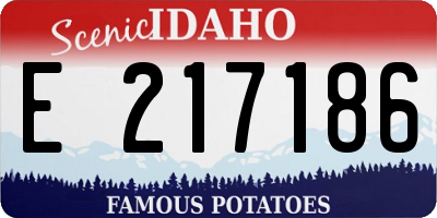 ID license plate E217186