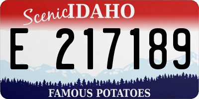 ID license plate E217189