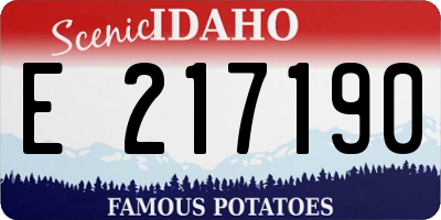 ID license plate E217190