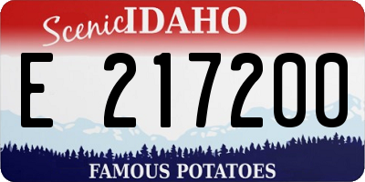 ID license plate E217200