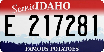 ID license plate E217281