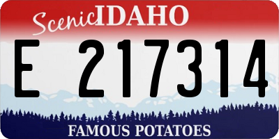 ID license plate E217314