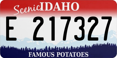 ID license plate E217327