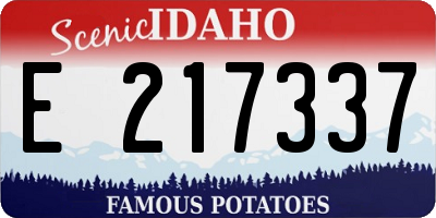 ID license plate E217337