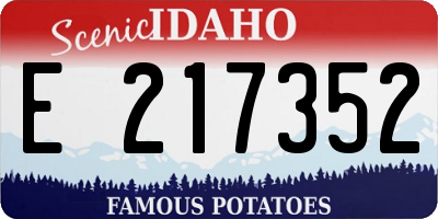ID license plate E217352