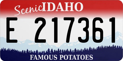 ID license plate E217361