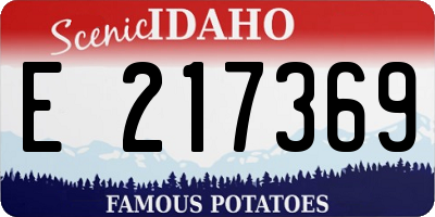 ID license plate E217369
