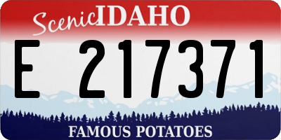 ID license plate E217371