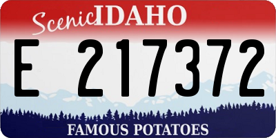 ID license plate E217372