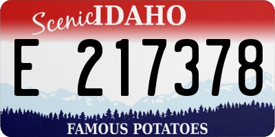 ID license plate E217378