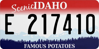 ID license plate E217410