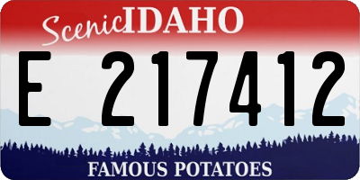 ID license plate E217412