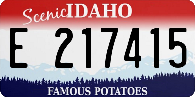 ID license plate E217415