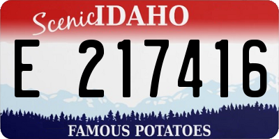 ID license plate E217416
