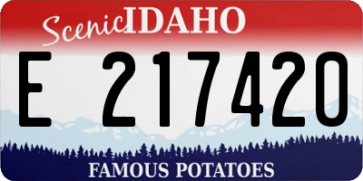 ID license plate E217420