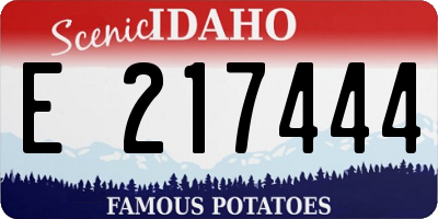 ID license plate E217444