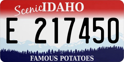 ID license plate E217450