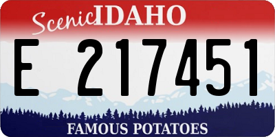 ID license plate E217451