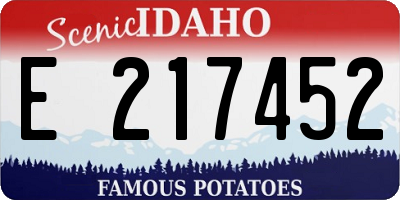 ID license plate E217452