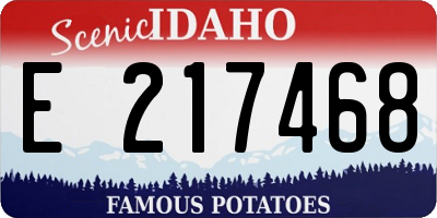 ID license plate E217468