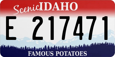 ID license plate E217471