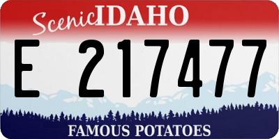 ID license plate E217477