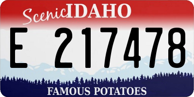 ID license plate E217478