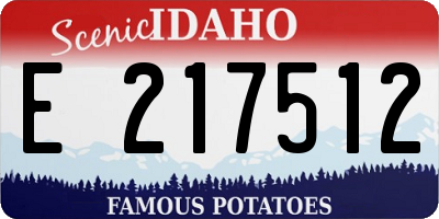 ID license plate E217512