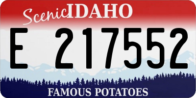 ID license plate E217552