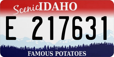 ID license plate E217631